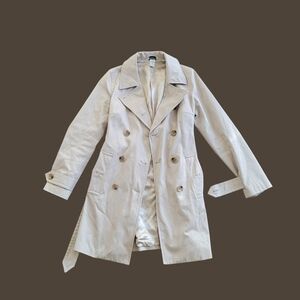 Vintage Banana Republic Beige Cotton Trench Coat